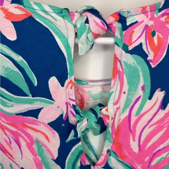 Lilly Pulitzer Mellorie Dress Mr Peacock Dream 100% Pima Cotton Size Small - Picture 7 of 8